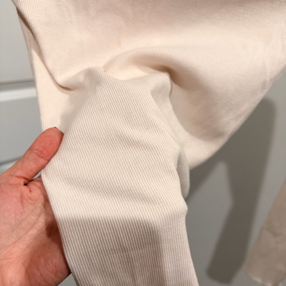 Wild Fable Cream Ribbed Top - Picture 2 of 3
